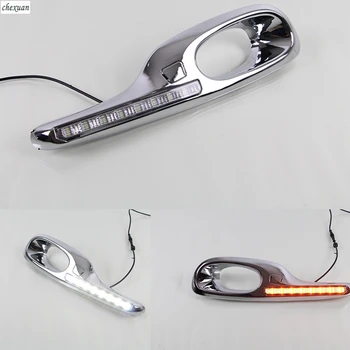 

CSCSNL 1 Set 12V Yellow Turnning Signal Lights DRL Daytime Running Lights For Honda Jazz Fit 2011 2012 2013 LED Accessories