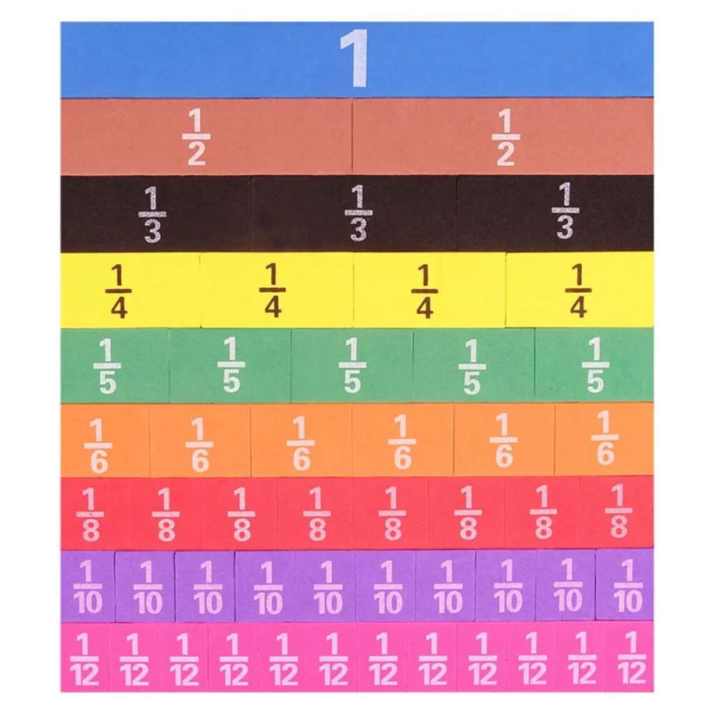 Educational Math Skills Kids Fraction Learning Toys Set  Playkit