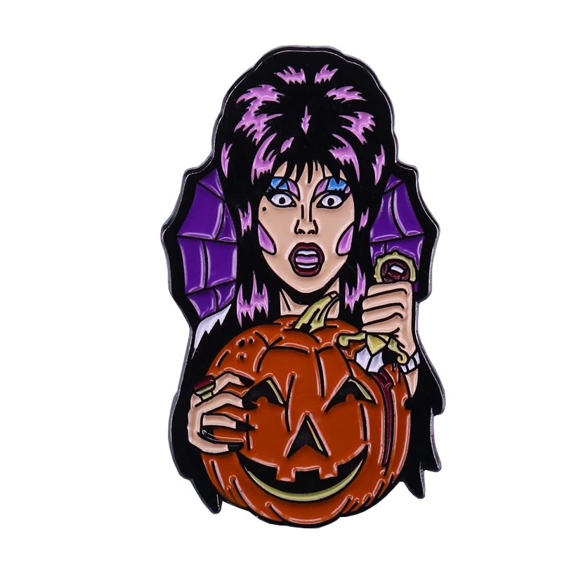 

Elvira creepy carver badge classic 90s Mistress of the Dark Halloween horror collection