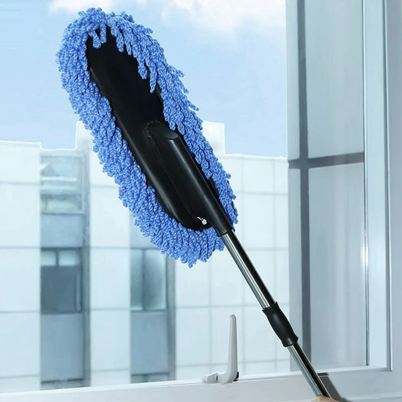 Car Wash Cleaning Brush Duster Dust Wax Mop Microfiber Telescoping Dusting Tool With Adjustable Long Handle
