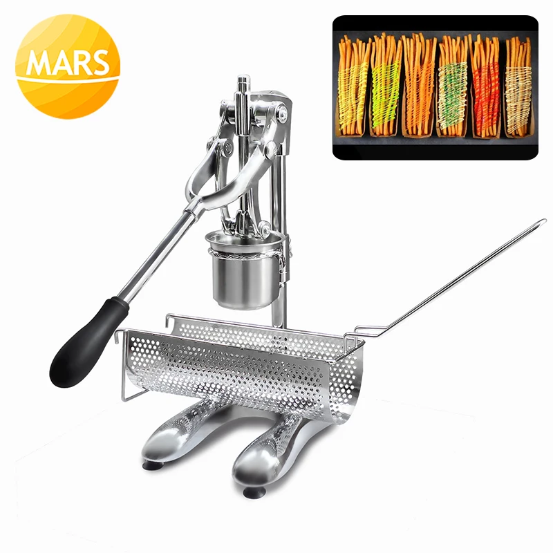 

Mashed Potatoes Chip Extruders 30CM Super Long French Fries Maker Machine Manual Potato Chips Making Machine