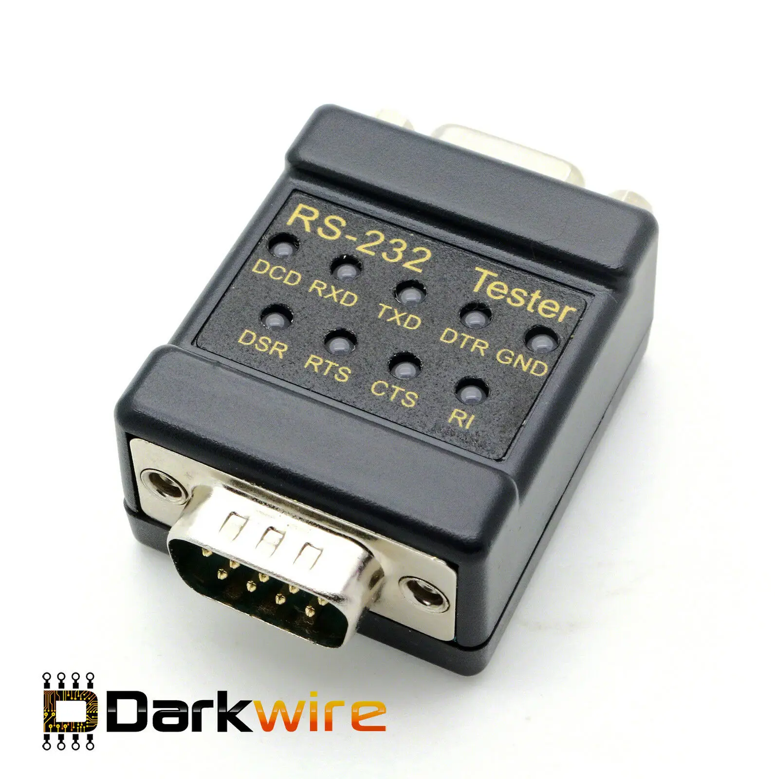 RS-232 DB9 M-F последовательный порт Link + тестер кабеля двухцветный светодиодный