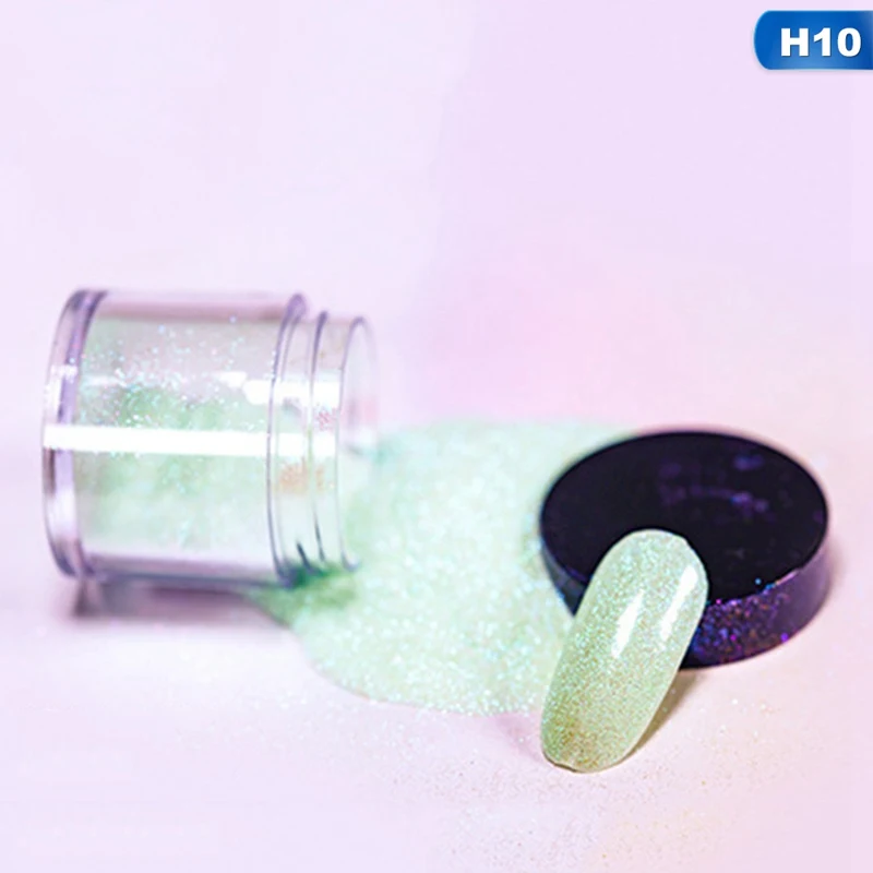 10g DIY Nail Art Glitter Dipping Powder Nails Infiltration Powders Gradient Manicure UV Gel Pigment For Nails Art New Arrivals - Цвет: H10