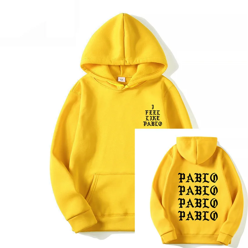 Женские толстовки с капюшоном, толстовка I Feel Like Paul Pablo Kanye West, черная женская уличная Толстовка в стиле хип-хоп размера плюс, Женская толстовка с капюшоном
