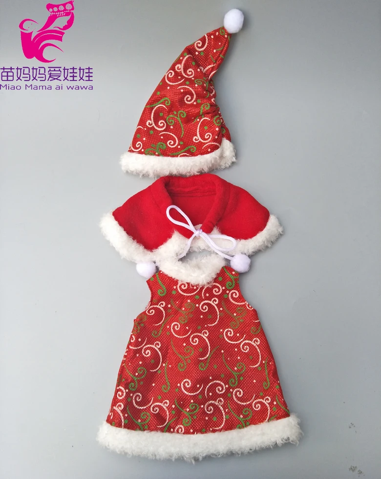 43 см, 17 дюймов, Одежда для кукол, платье для новорожденных, рождественское платье Санта-Клауса, подходит для 18 дюймов, Одежда для кукол, детский подарок на год