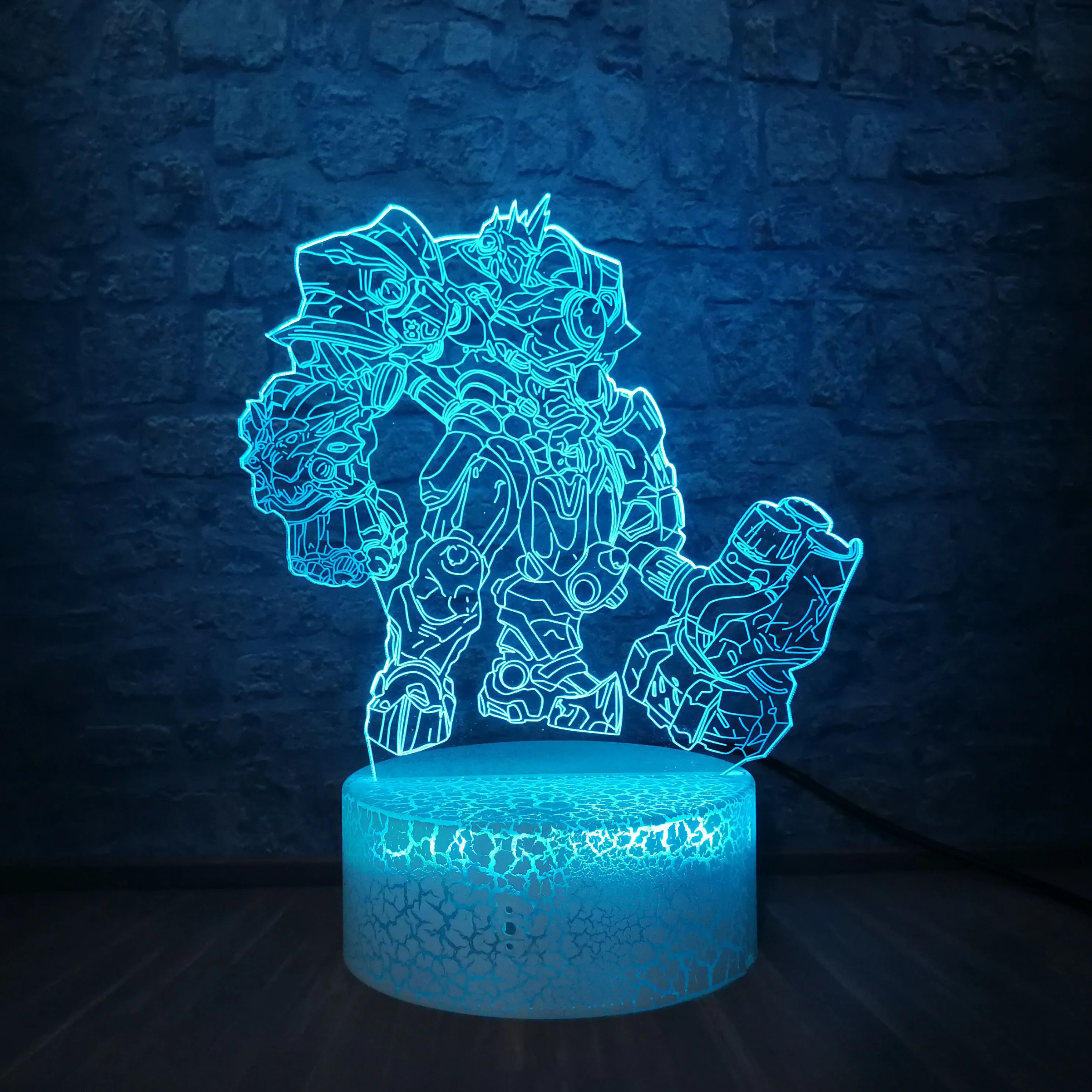 3D Иллюзия WOW World of Warcraft оргрим Племенной знаки светодиодный ночной Светильник