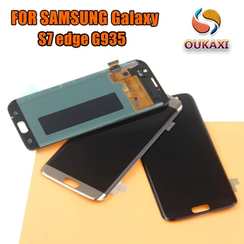 

ORIGINAL 5.5'' SUPER AMOLED Red Burn LCD for SAMSUNG Galaxy s7 edge G935 G935F Touch Screen Digitizer Display