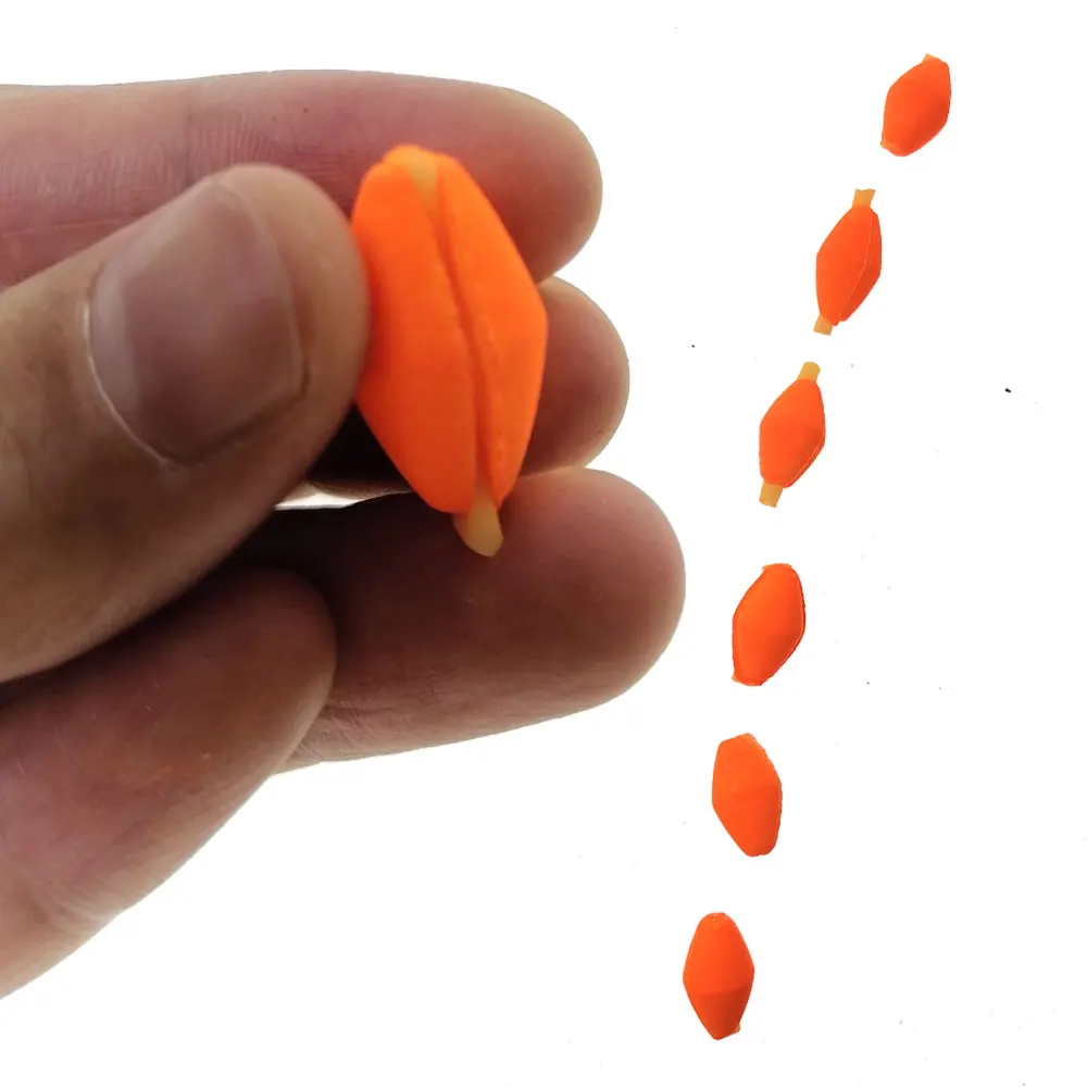 Indicateurs de touche fluorescents orange/jaune pour pêche à la mouche - 6 tubes en mousse haute visibilité