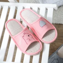 Летние шлепанцы; мягкие тапочки среды обитания в домашних условиях для домашних животных с рисунками с антискользящим эффектом для детей возраста; нескользящие домашние тапочки без застежки; женские шлепанцы без задника с открытыми пальцами