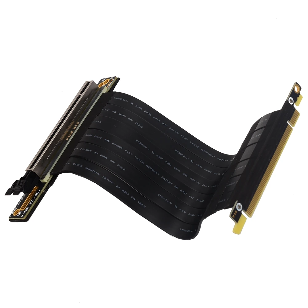 Pci Express-cabo de Extensão Pcie 3.0x16x16 90 Graus Ângulo Reto 16x16 Extensor de Fita para Vertical e Gráfico - Imagem 4