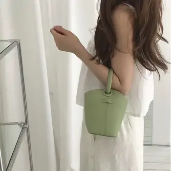 

Portable Bucket Bag 2019 New Summer New Small HandBag Simple Fashion All-match Crossbody/Shoulder Bag Female Shoulder Bags