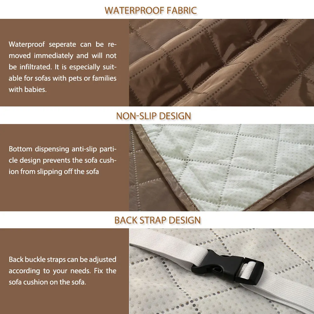Waterproof Sofa Slipcover Non-slip Soft Sectional Couch Covers Pet Furniture Protector Slipcovers Right Left Arm Sofa Cover
