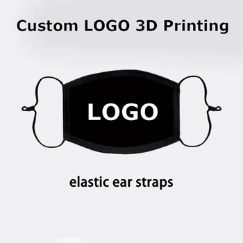

400pcs Custom logo Personalized photo DIY 3D printing black mask customize elastic ear straps mask