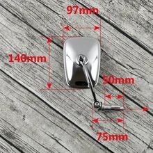 2 шт нержавеющая сталь Руль Мотоцикла зеркало заднего вида CNC 7/8"