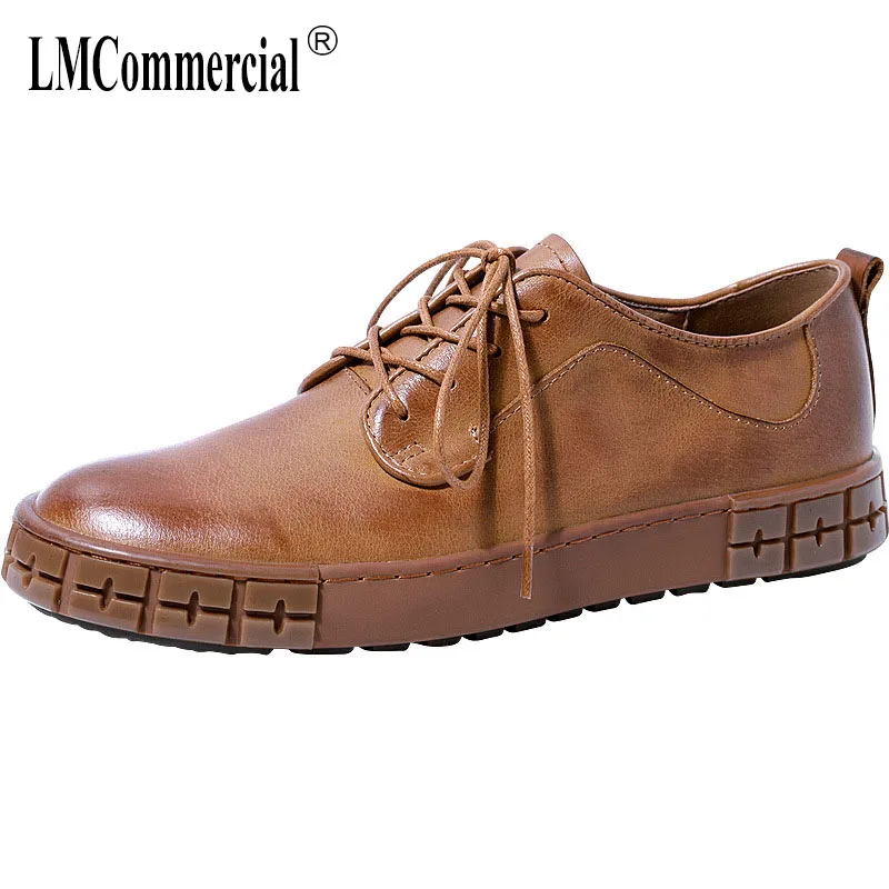 

Mens Casual Shoes Soft Bottom mens luxury shoes men designer shoes British retro men shoes cowhide High Quality Genuine Leather