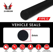 Zarkor 6x6 мм Тип 'О' Резиновое Уплотнение Погода полосы полые двери окна края Литье отделка декоративный уплотнитель