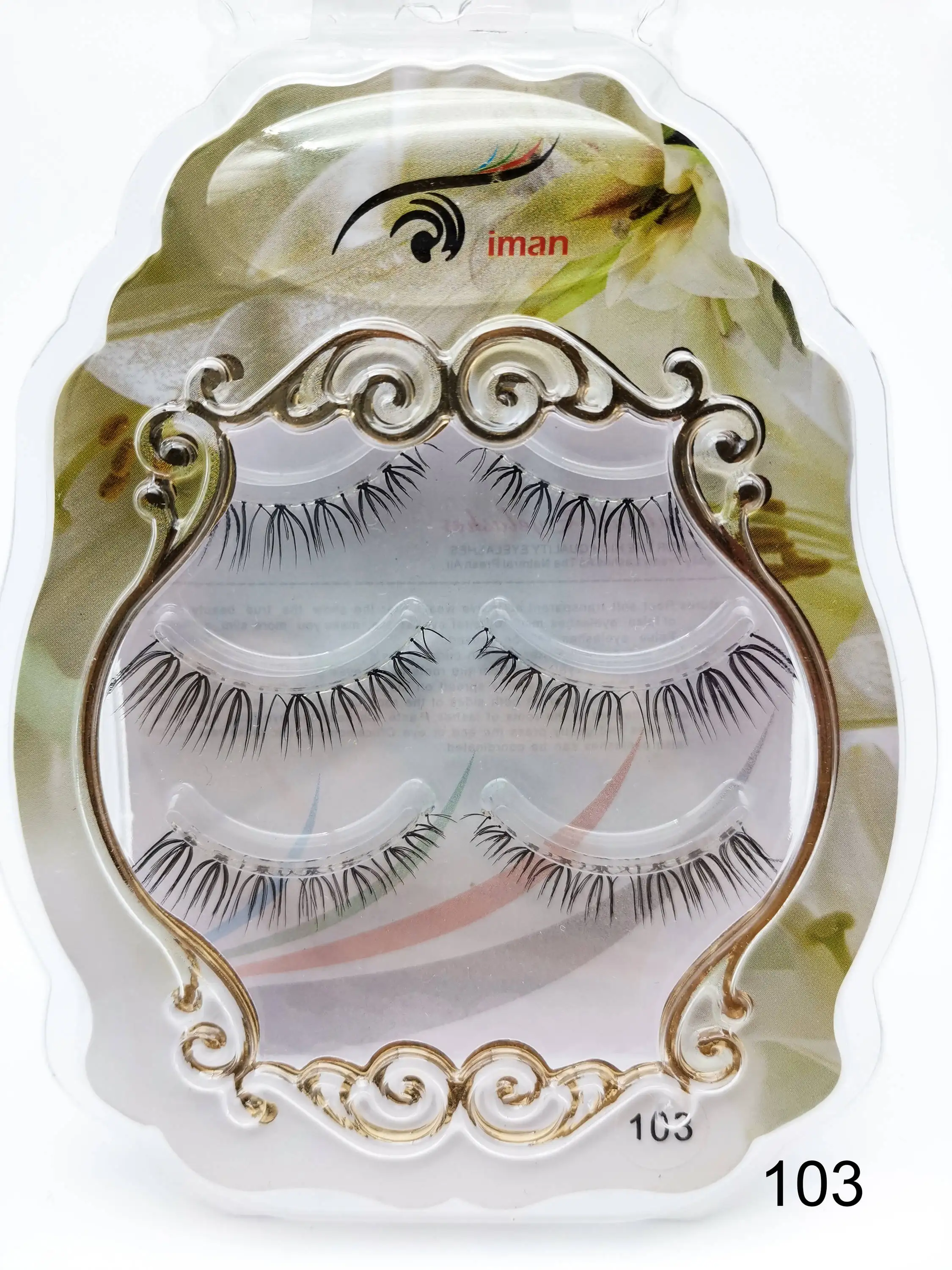Fcatory outlet 3D Искусственные человеческие волосы Накладные ресницы ручной работы безжалостные синтетические волокна шелковые ресницы - Цвет: 103