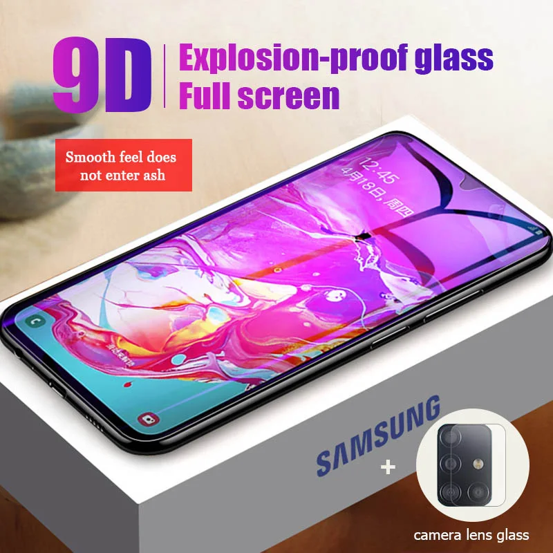 Закаленное стекло для объектива камеры Samsung Galaxy J4 J6 Plus J2 Pro 2018 2 в 1 Черная защитная