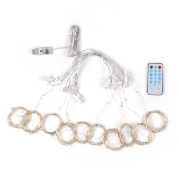 

Indoor And Outdoor Light Strings With 8 Modes Of Remote Control, Beautiful Curtain Lights 3x3m 300 LED Fairy Lights