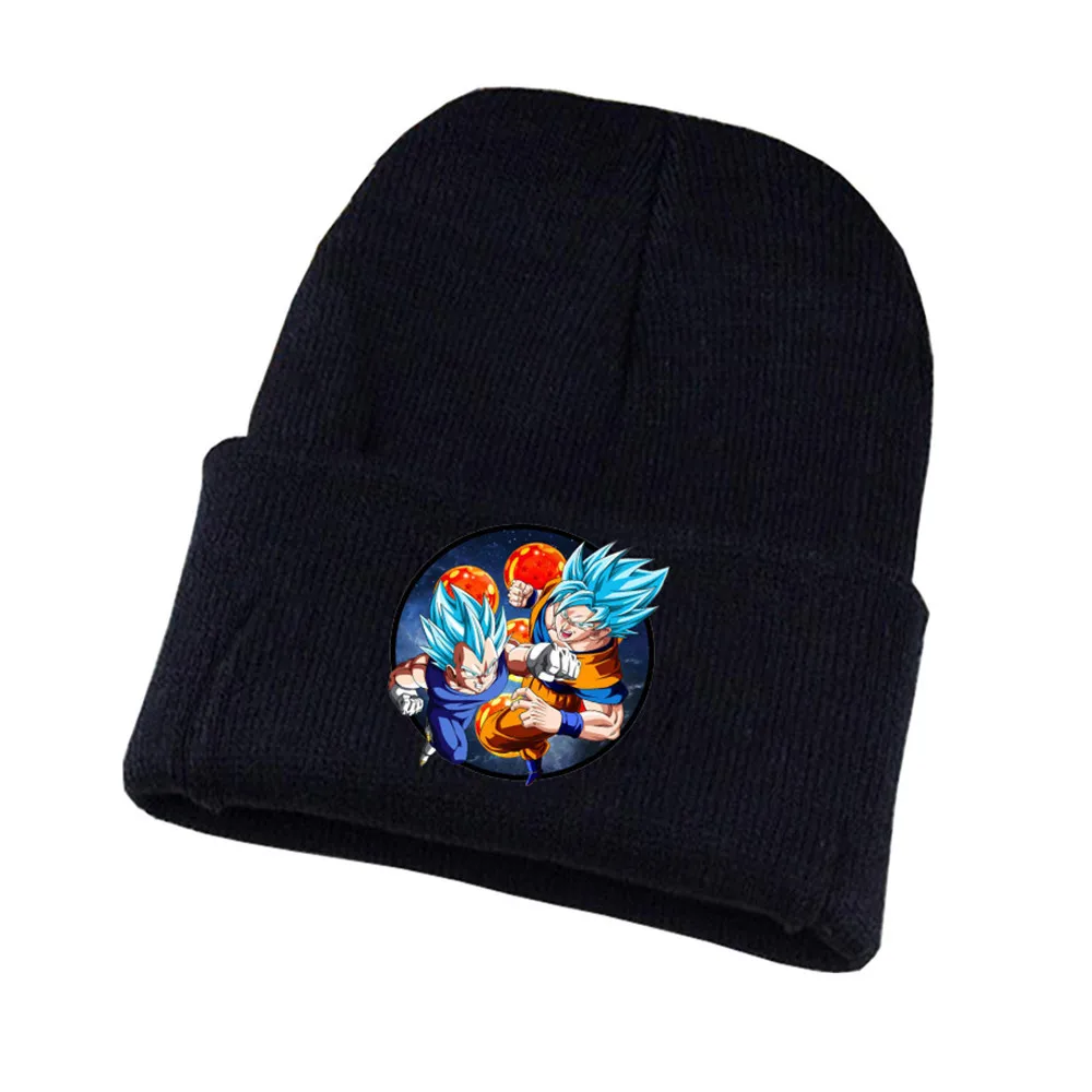 Аниме Dragon Ball Z вязаная шапка для косплея унисекс с принтом для Взрослых Повседневная хлопковая шапка для подростков зимняя вязаная шапка - Цвет: 10