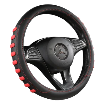 

Carbon fiber car leather steering wheel cover Hand Sew Car For Suzuki SX4 Alto Old Swift