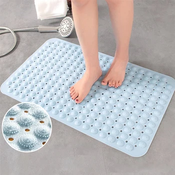 

Non-slip Bathroom Mat with Strong Suction Cups Toilet Shower Pad Practical Bathtub Mats Household Massaging Floor Mat 36*71cm