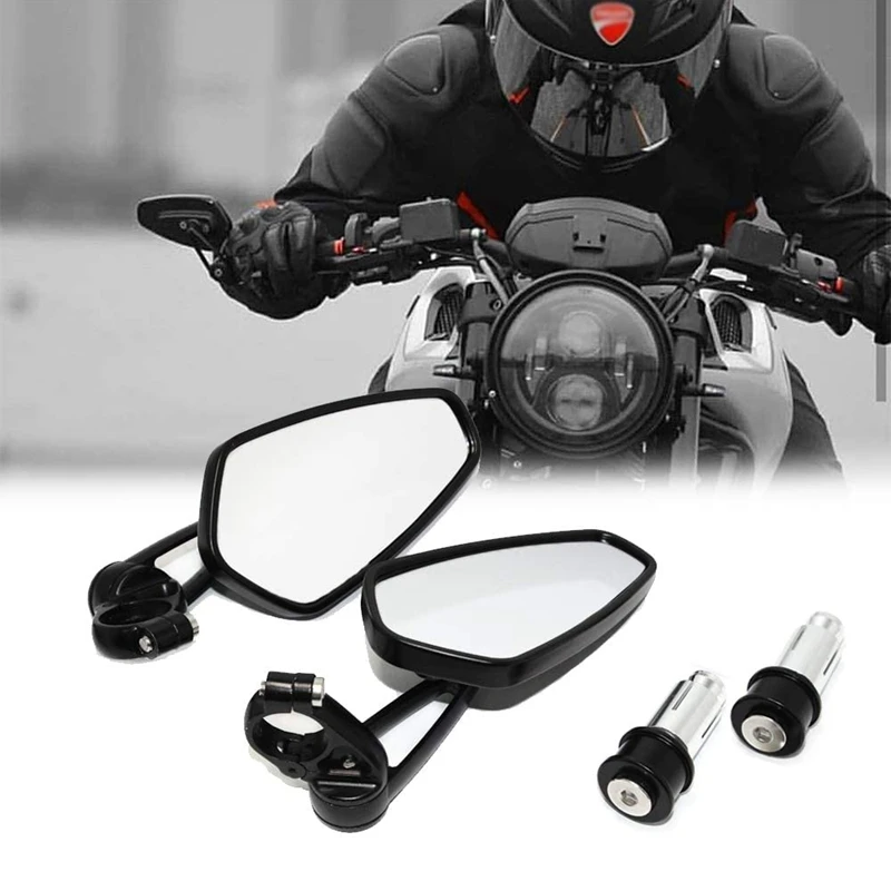Motorcycle Bar End Mirrors 7/8 Inch 22mm Handlebar Rear View Side Mirror for GROM MXS125 CB500F