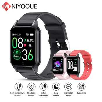 

T96 Smart Watch Themometer Body Temperature Monitor Heart Rate Sleep Monitor Wristband Waterproof Smartwatch for Android IOS