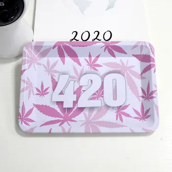 

180*125MM Weed Rolling Tray Metal Cigarette Smoking Herb Tobacco Tinplate Plate Discs Smoke