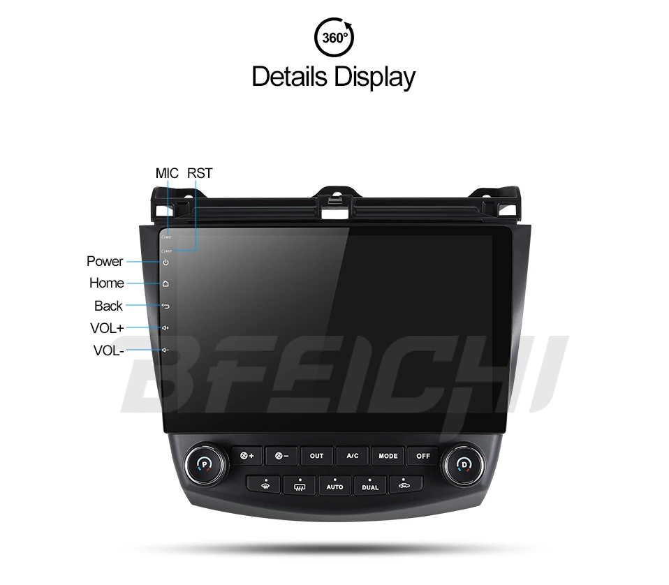 Best android 9.0 car dvd gps player for honda Honda Accord 7 2003-2007 with radio gps navigation support mirror link steering wheel 14