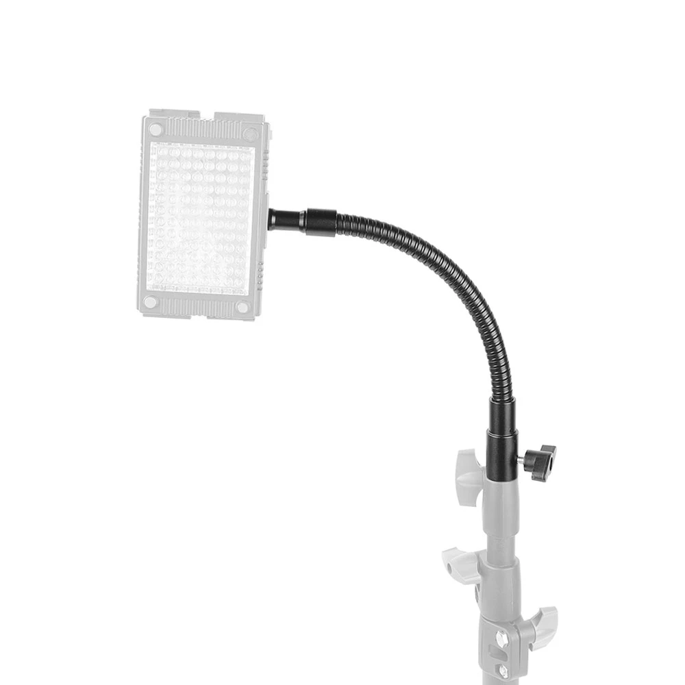 Flexible Metal Gooseneck Arm With 1/4"-20 Thread Screw & 16mm Light Stand Head A