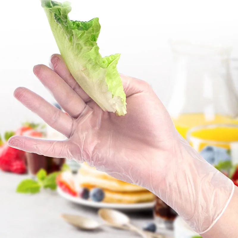 

50 Pairs Disposable PVC Waterproof Gloves for Household Cleaning Baking Oil-proof Transparent PUO88