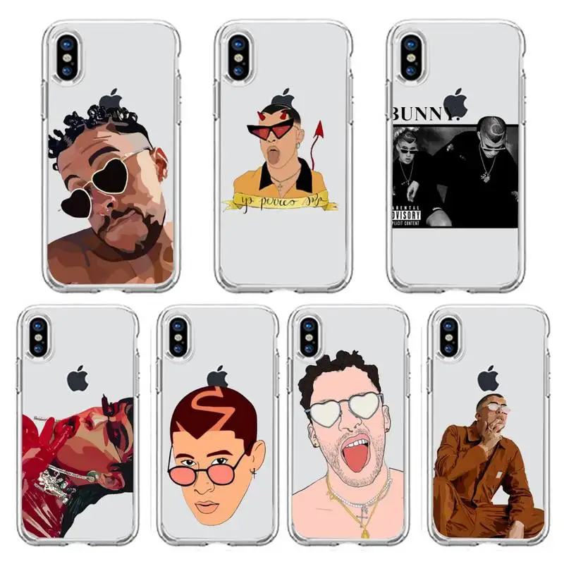 

Yo Perreo Sola Bad Bunny Maluma Phone Case Transparent soft For iphone 5 5s 5c se 6 6s 7 8 11 12 plus mini x xs xr pro max