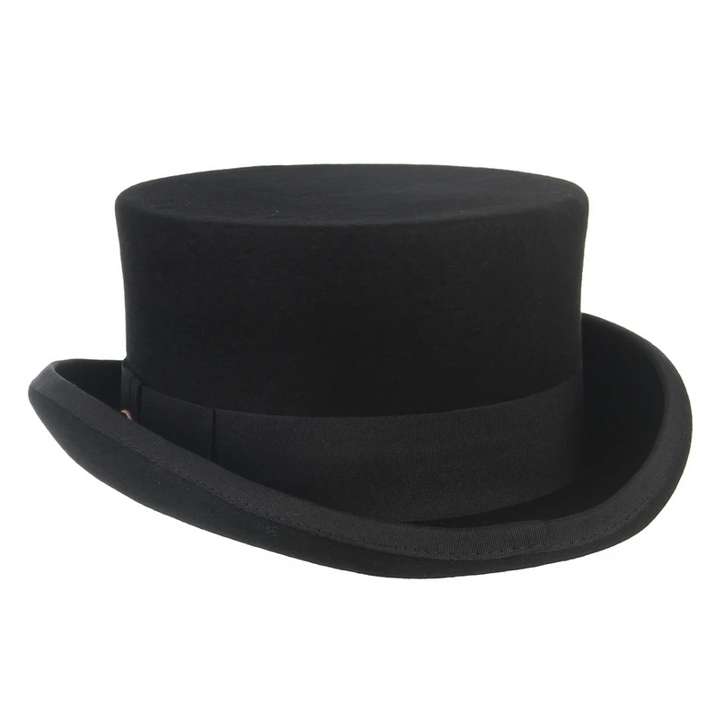 GEMVIE 11 см шерсть фетровая верхняя шляпа для мужчин/женщин новая шляпа-цилиндр Топпер Mad Hatter карнавальный костюм Fedora Дерби Маг Шляпа