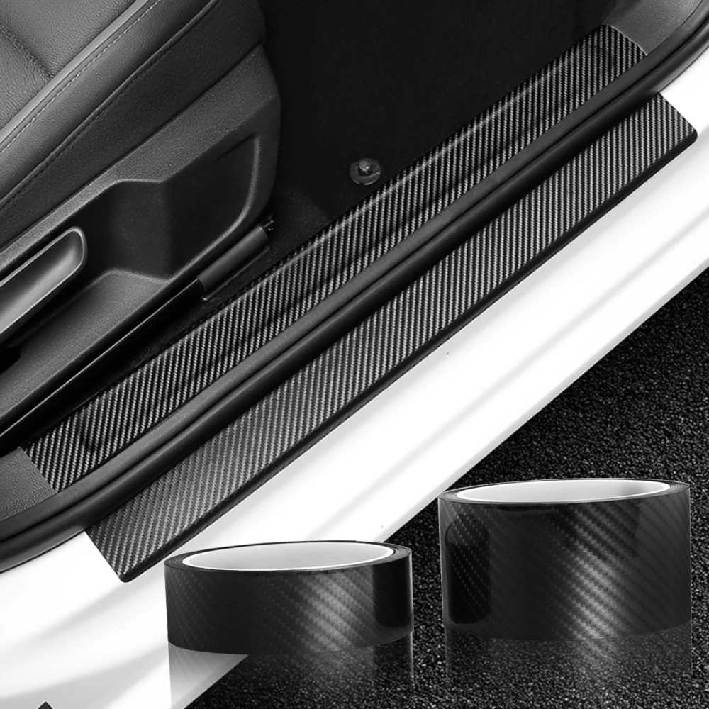 Carbon Fiber Car Sticker Door Sill Protector Film for BMW E46 E39 E90 E60 E36 F30 F10 E34 X5 E53 E30 F20 E87 E93 M3 M4 M5 | Автомобили и
