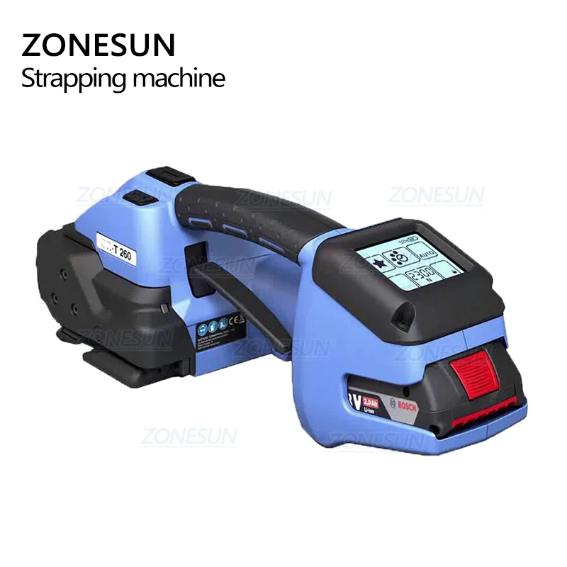 ZONESUN ОРТ-260 Швейцарский изготовленный на батарейках пластиковый ремень инструмент PP/PET обвязочная машина автоматический Sealless комбинированный обвязочный инструмент