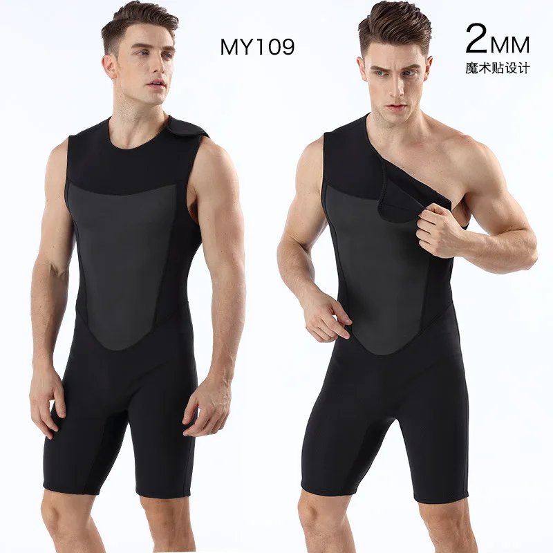 

Manufacturers Direct Supply 2MM Black And White with Pattern Diving Suit Vest Shorts Diving Suit Neoprene Warm Cold Diving Suit
