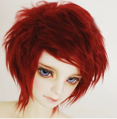 M0105-2 детская игрушка ручной работы 1/12 1/8 1/6 1/3 1/4 кукольный парик для шарнирной куклы/SD кукольный реквизит аксессуары оранжевый, красный, пурпурный, цвет волос 1 шт.-2
