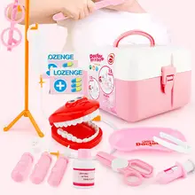 Kuulee 15 шт./компл. доктор серии ролевые игры набор детей моделирование стоматологическая клиника медицинские комплект Детские развивающие игрушки