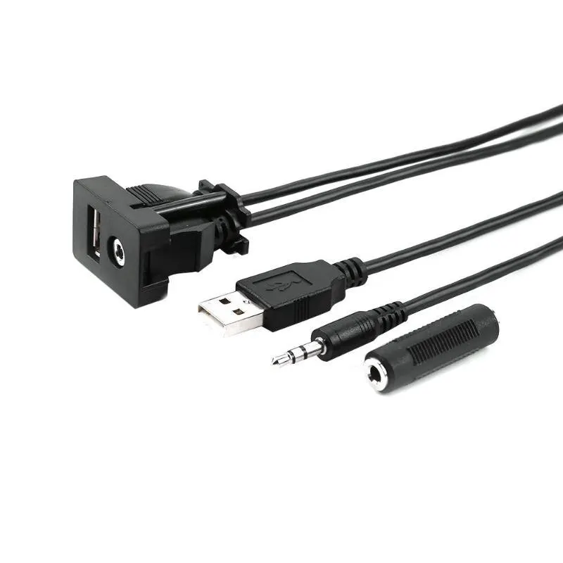 Автомобильный Dash флеш-крепление USB порт Панель Авто Лодка 3,5 мм 1/8 AUX USB удлинитель адаптер для Toyota Camry Corolla Highlander RAV4