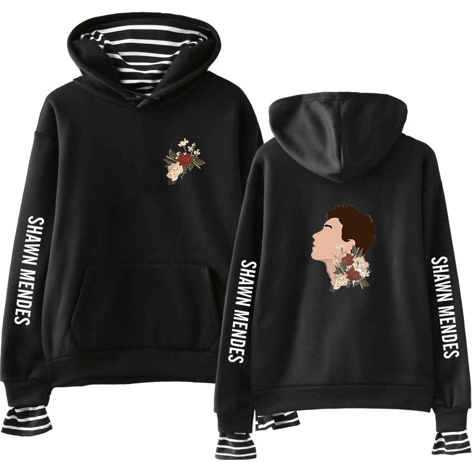 New shawn mendes Fake Two Pieces Hoodies Men/Women Autumn Winter Fashion Casual Sweatshirt Shawn Mendes Hip Hop Hoodie