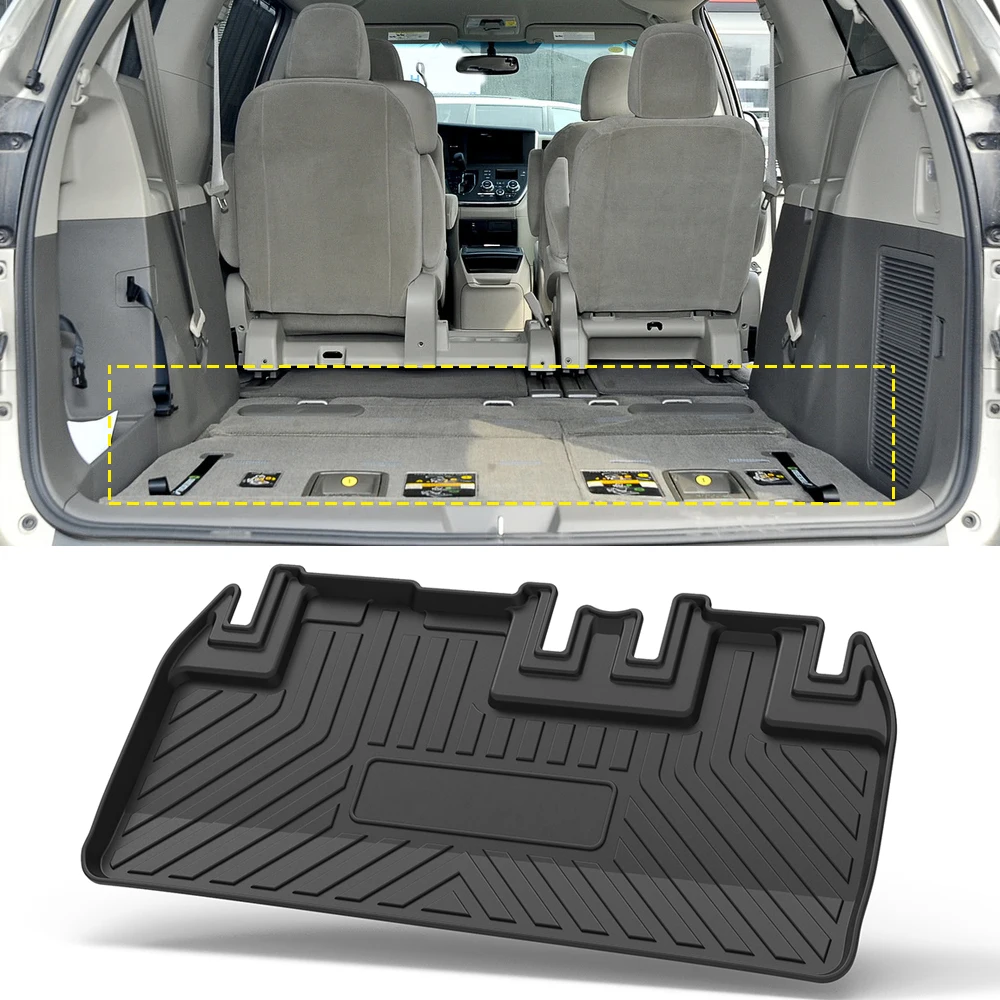 For Toyota Sienna Xl30 3rd 2011 2020 Car Cargo Liner All weather Tpe Non slip Trunk Mats Boot 