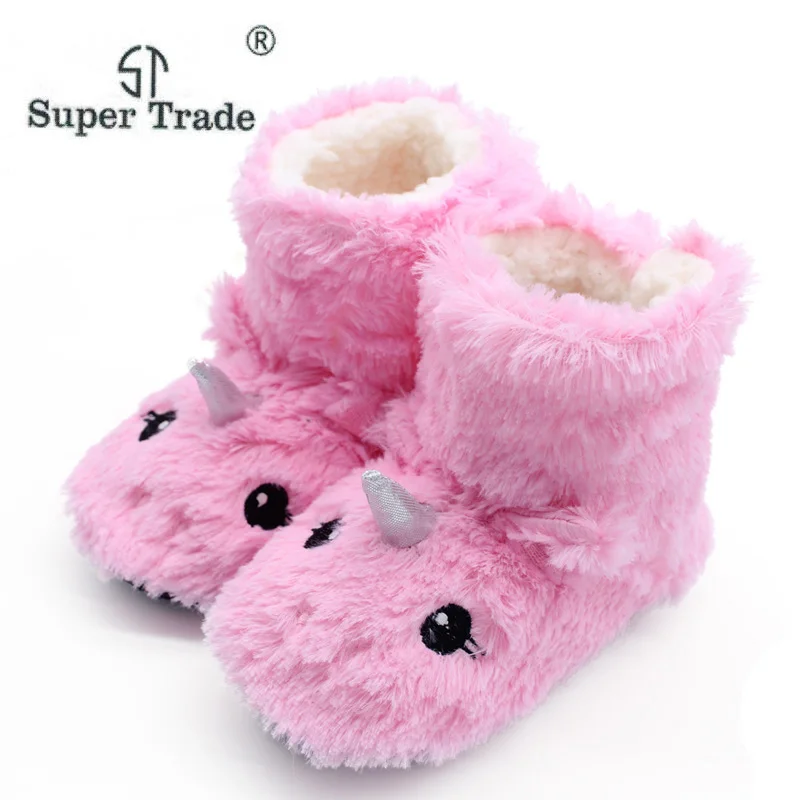 Детские тапочки с единорогом милые домашние рисунками животных Pantuflas Unicornio для