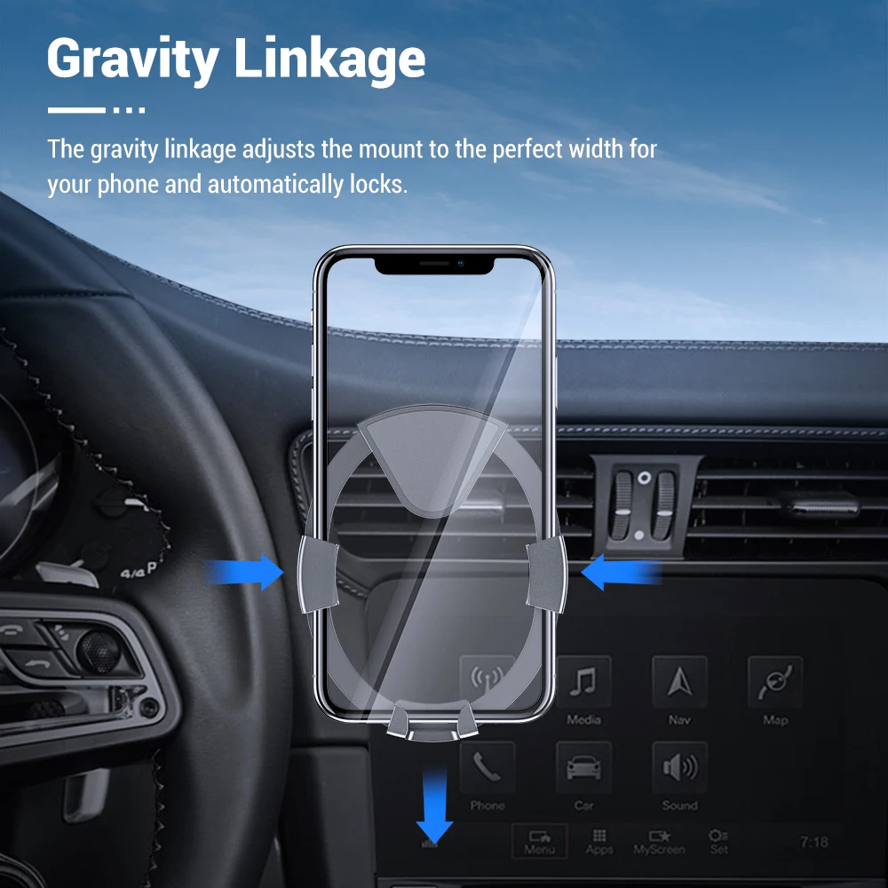  TOPK Schwerkraft Auto Telefon Halter für iPhone 8 7 6 plus 11 Telefon GPS Stand in Auto Air Vent Cl