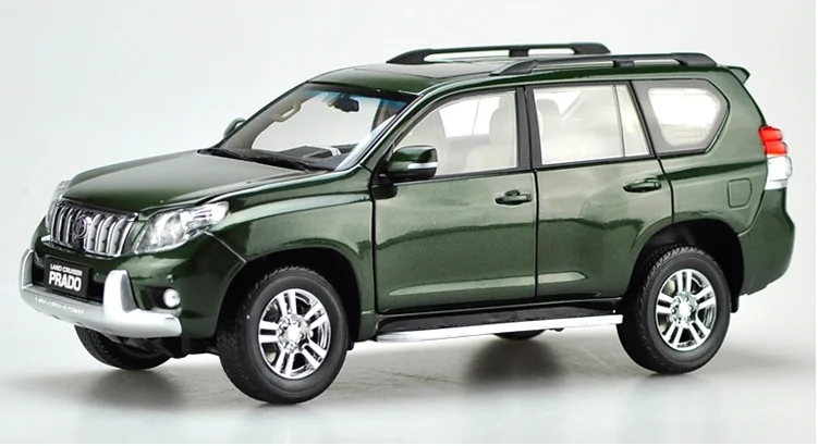 Оригинальная Авторизованная аутентичная модель автомобиля SUV Toyota Land Cruiser Prado 1/18, черная металлическая классическая модель в подарок