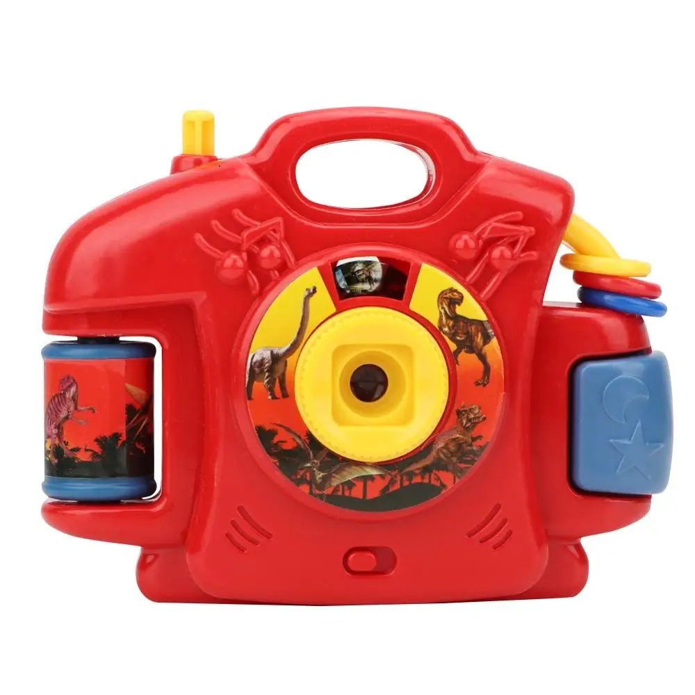 Портативная проекционная камера для детской игрушки многофункциональные в форме камеры мультипликационные Проекционные картинки проектор развивающие игрушки - Цвет: Dinosaur