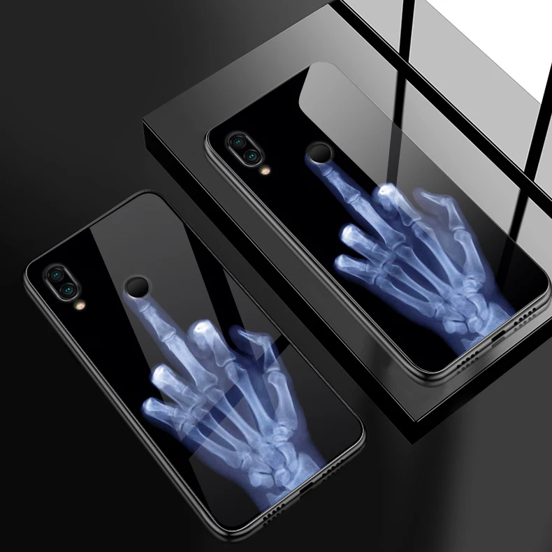 Закаленное Стекло крышка для Xiaomi 6X5X8 9 SE A1 A2 удобный телефонный футляр для Redmi Note 4x 5A 6 7 Pro Prime полный жесткая Защитная крышка - Цвет: H143