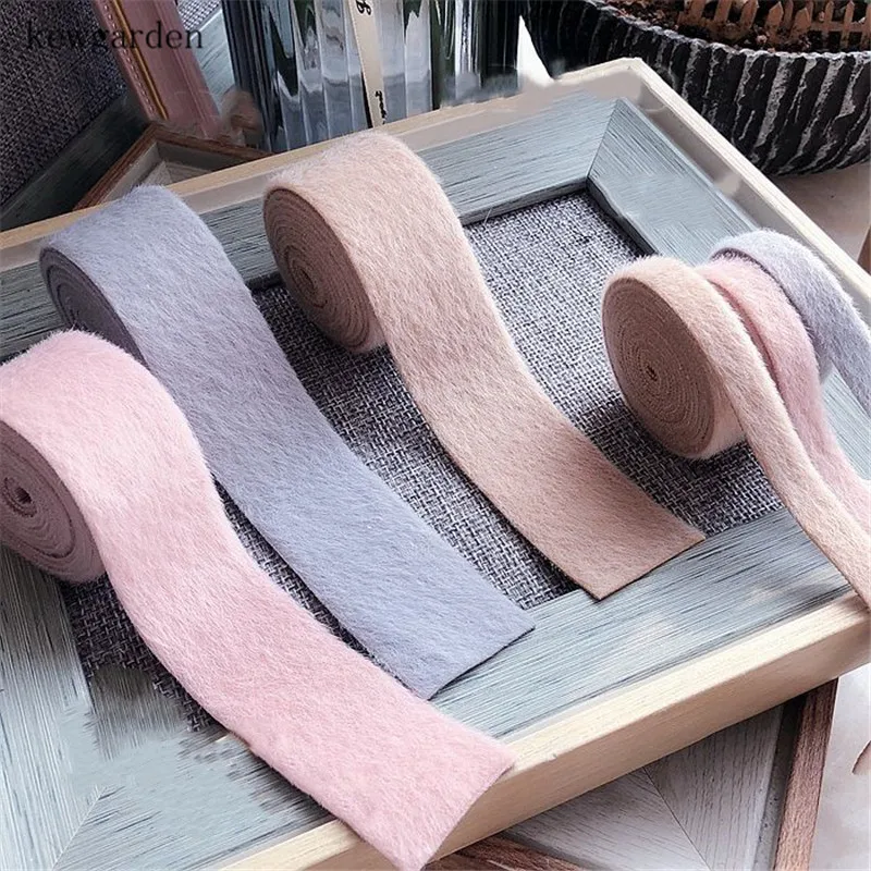 Kewgarden DIY галстук-бабочка аксессуары для волос 1-1/" 3/8" 30 мм 10 мм односторонняя бархатная лента вручную изготовленная лента атласная тесьма 10 метров