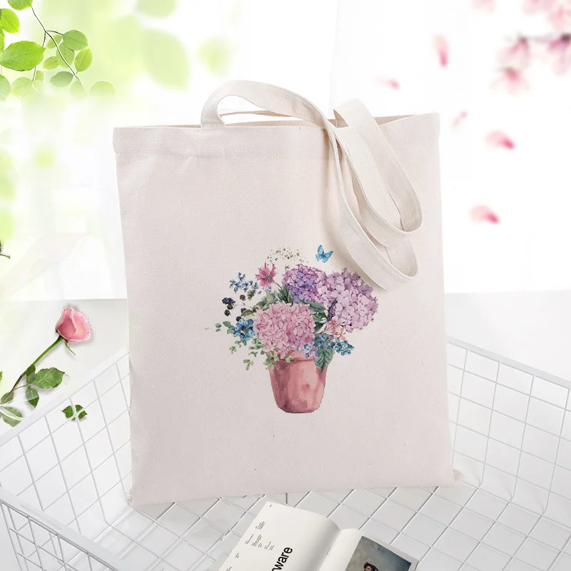 Фиолетовая серия сумки холщовая хозяйственная сумка на заказ Печать текстовый логотип DIY ежедневное использование Сумка экологическая многоразовая утилизация