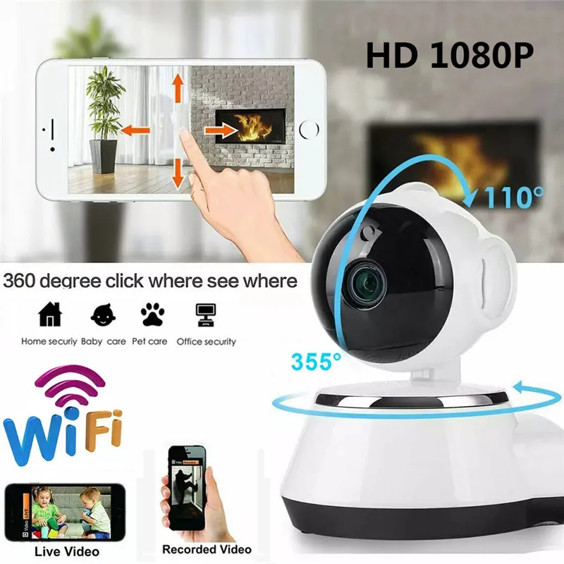 

FISTAK HD 1080P Night Vision Wireless WiFi Smart Home Security Two Way Intercom Camera Video Monitor Home Security Baby Monitor